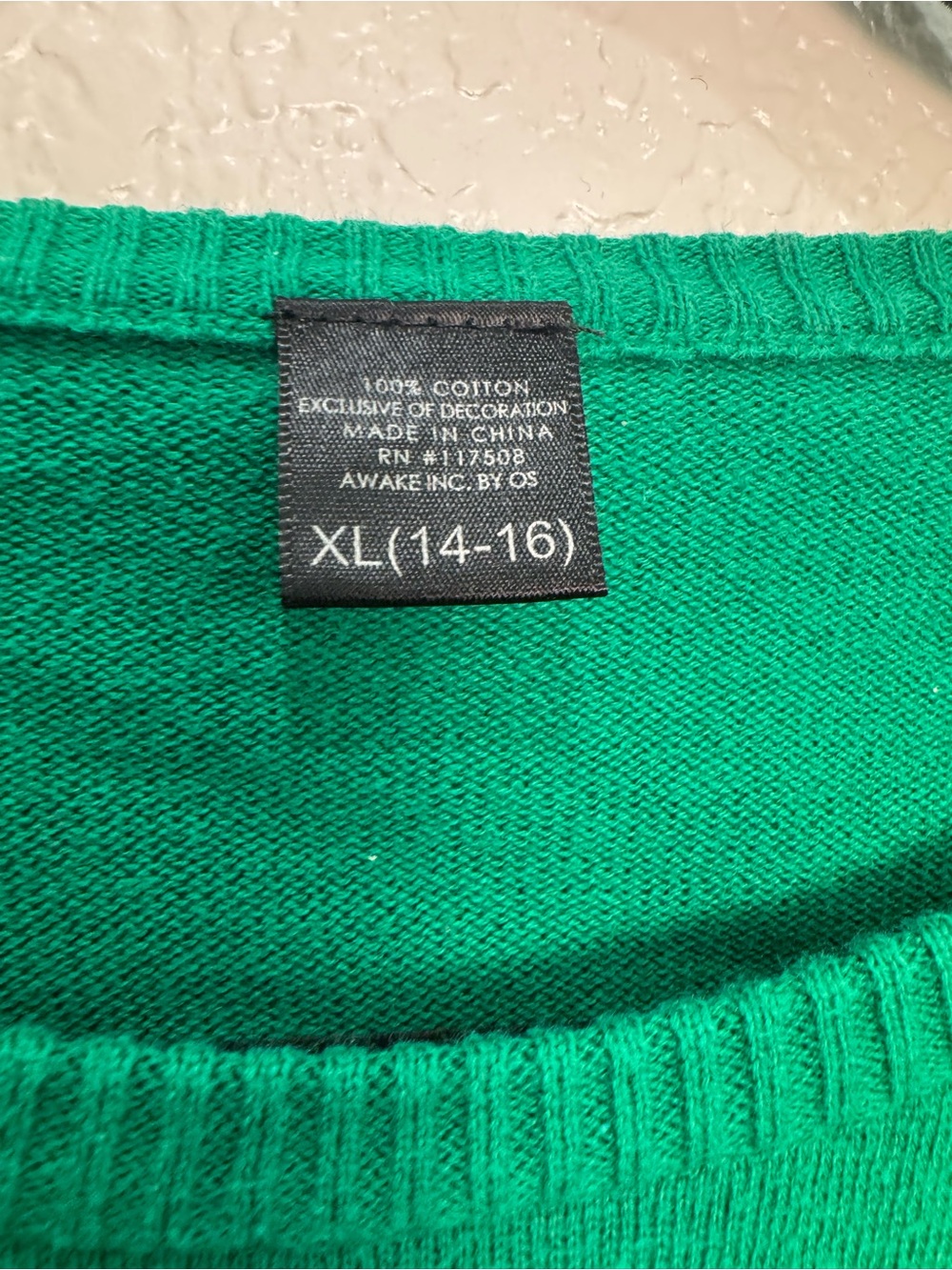Ugly Christmas Sweater Kids XL 14-16 Green Gingerbread Man Oh Snap Holiday - Picture 2 of 5